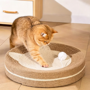 Round Sisal Cat Scratcher Bowl