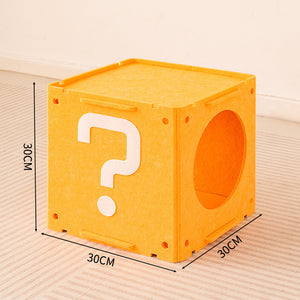 Super Mario Style Modular Felt Cat House