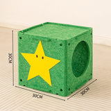Super Mario Style Modular Felt Cat House